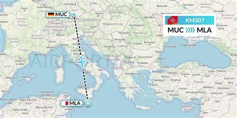 munich to luqa flight time.